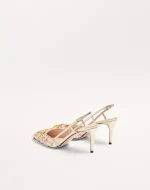 Valentino VLogo Signature Slingback Décolleté With Rhombelle Embroidery 80Mm - Image 4